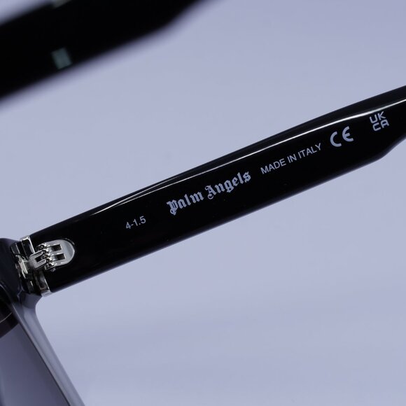 Palm Angels PERI109 NAPA 0907 Sunglasses Black/Grey Square Frame, Grey Lenses - Picture 6 of 9